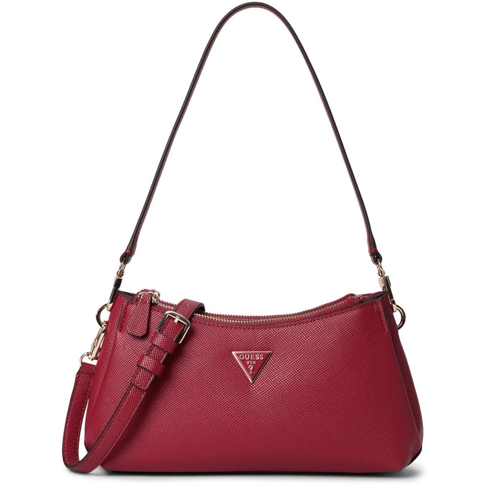 The GUESS Noelle Ii Burgundy Shoulder Bag